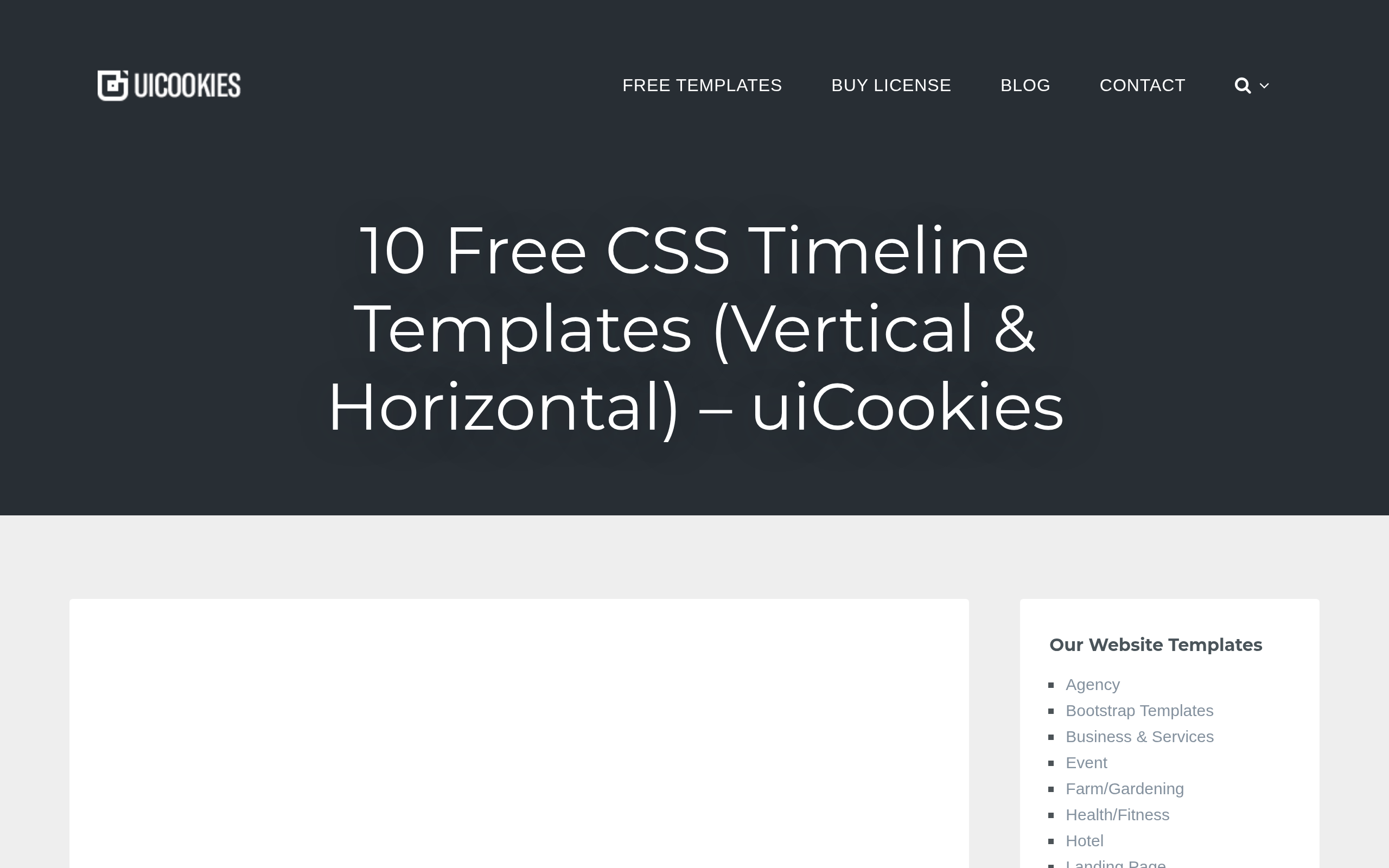 uiCookies Vertical Timeline · 首页