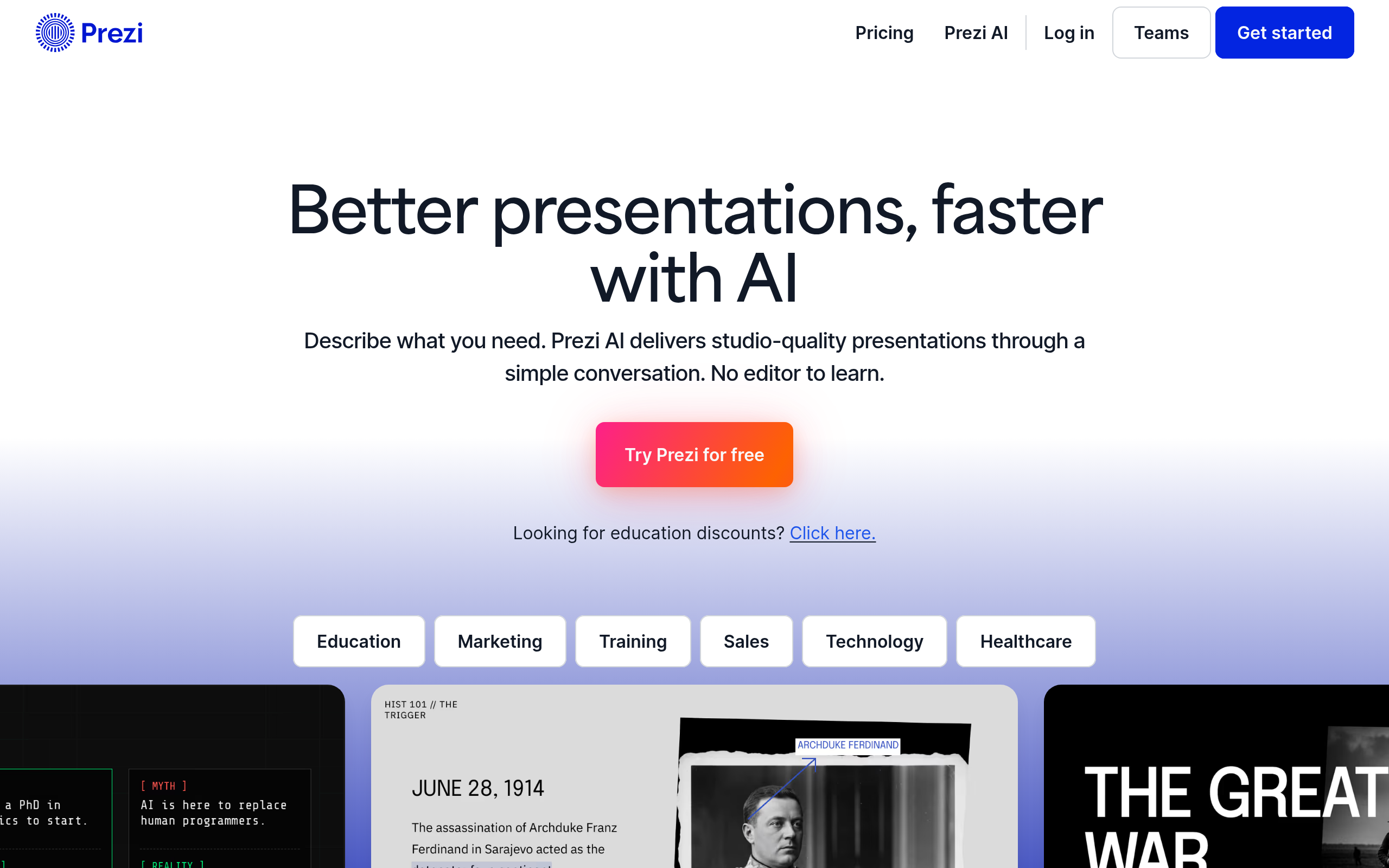 Prezi · 首页