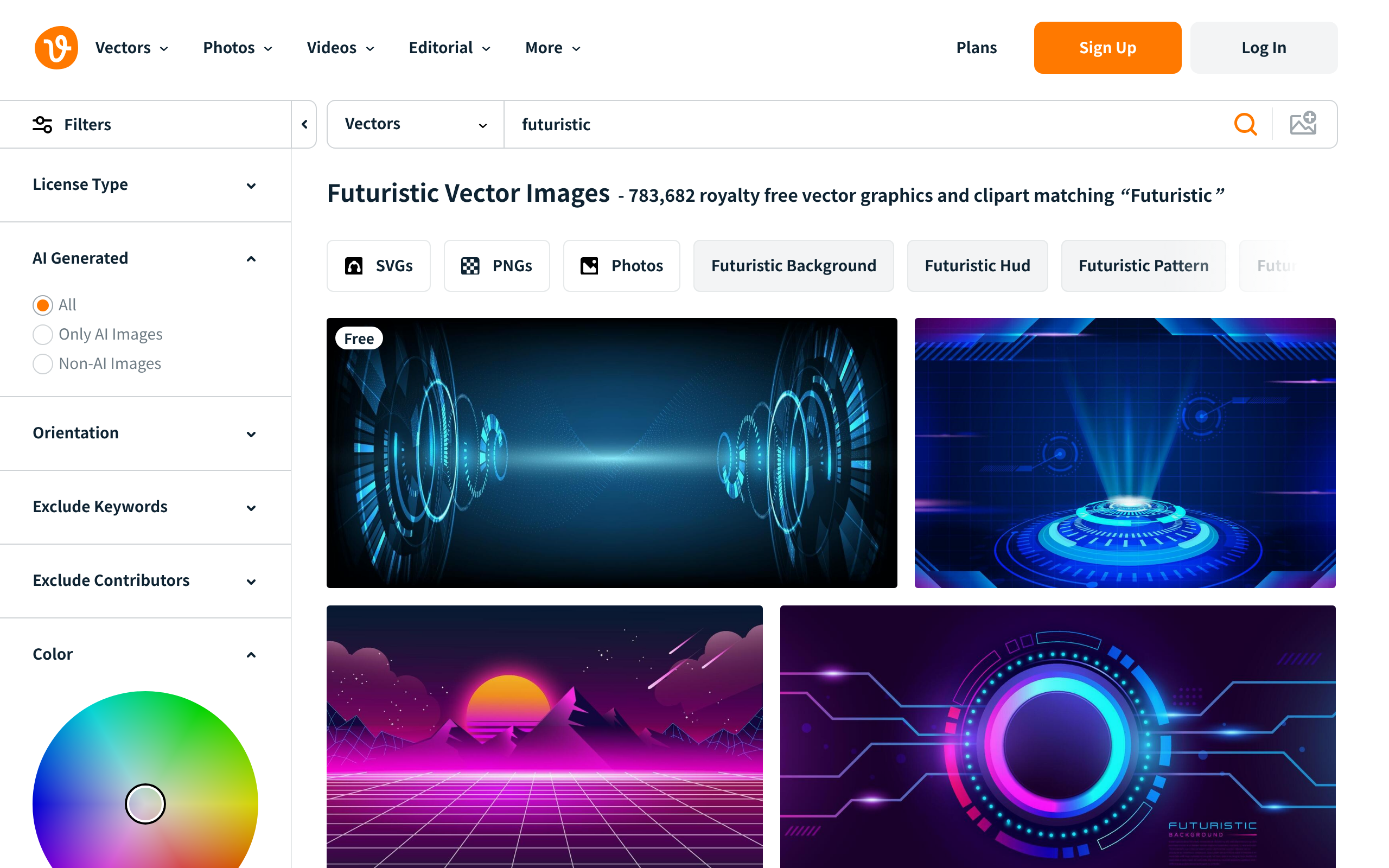 Vecteezy Futuristic Free Vector Art · 首页