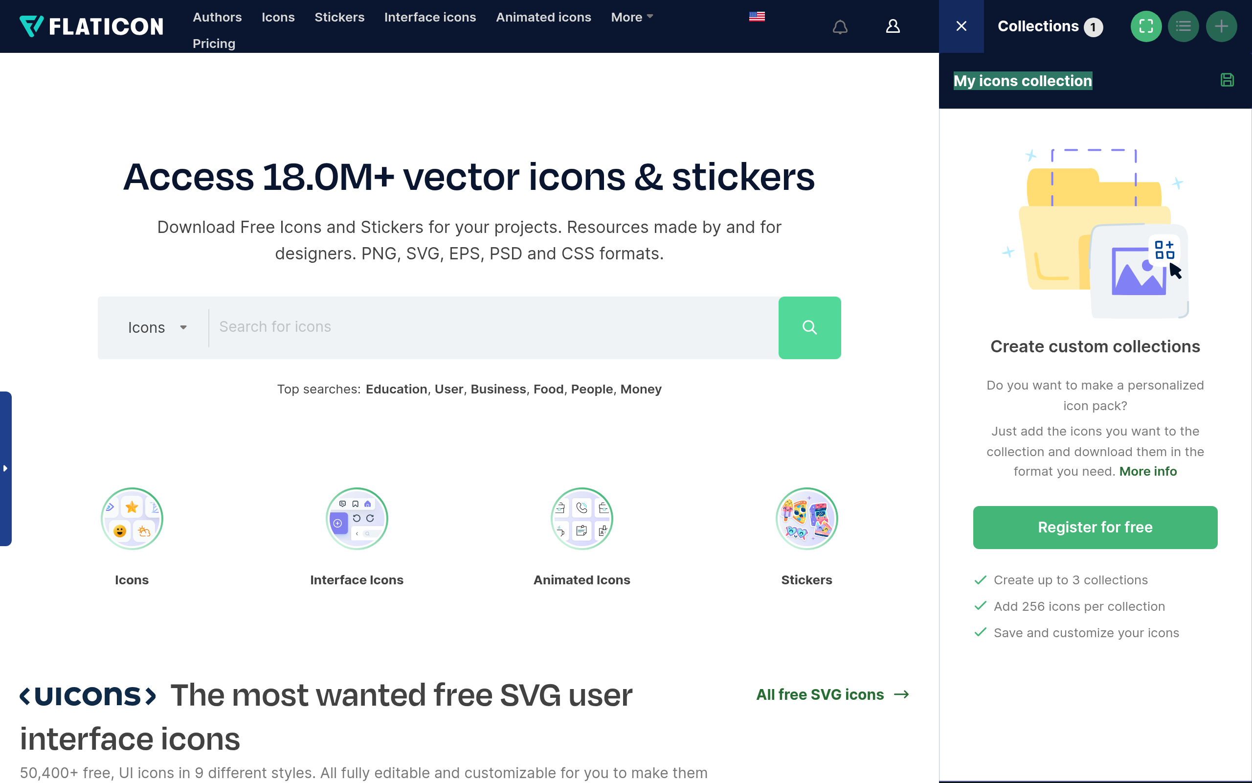 Flaticon · 首页