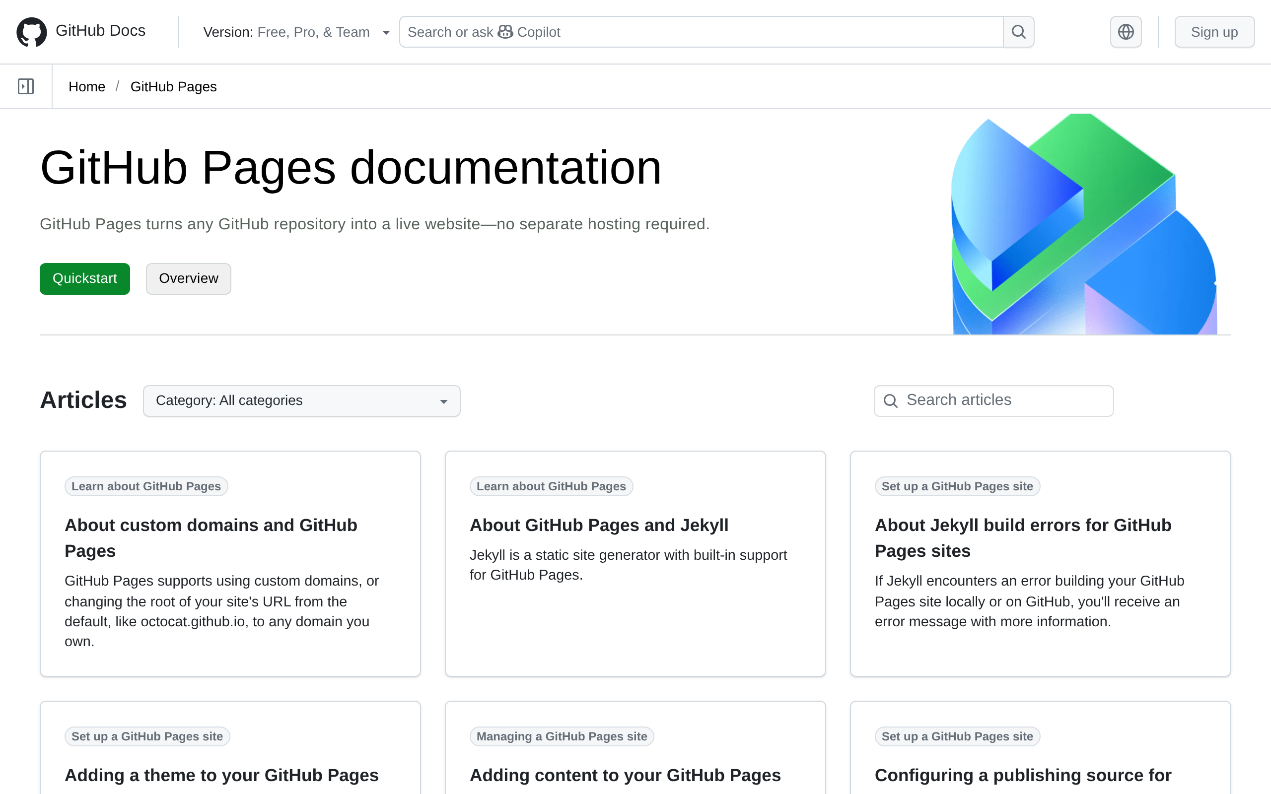 GitHub Pages · 首页